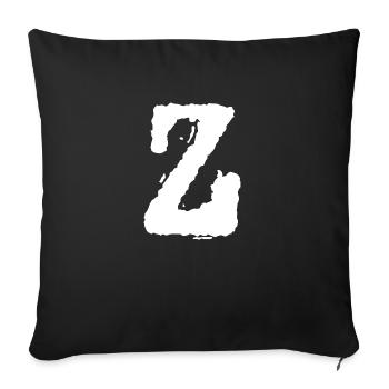 Z - Sofa pillowcase 17,3'' x 17,3'' (45 x 45 cm) - black - Front