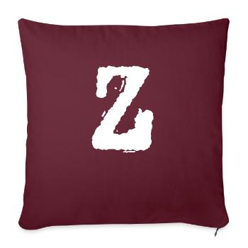 Z - Sofakissenbezug 45 x 45 cm - Burgunderrot - Vorne