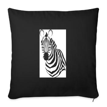 Zebra | Wildlife | Zoo | Africa - Sofa pillowcase 17,3'' x 17,3'' (45 x 45 cm) - black - Front