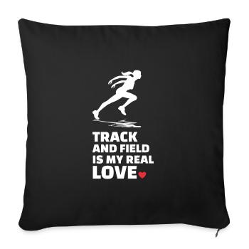 J’adore l’athlétisme - Housse de coussin décorative 45 x 45 cm - noir - Devant