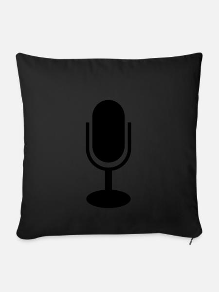 Mikrofon - Sofakissenbezug 45 x 45 cm - Schwarz