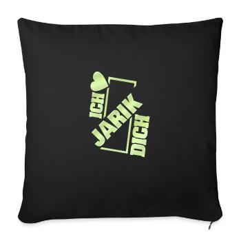 Geschenk für Jarik - Sofakissenbezug 45 x 45 cm - Schwarz - Vorne