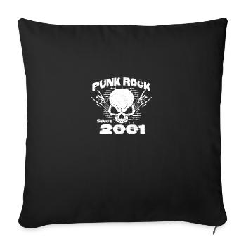 23rd Birthday - Punk Rock Since 2001 Skull Rock - Sofa pillowcase 17,3'' x 17,3'' (45 x 45 cm) - black - Front
