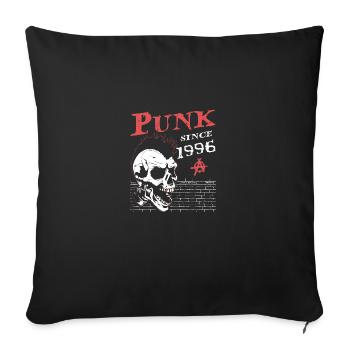 28 Years Old and Still Punk, Punks Not Dead, Punk - Sofa pillowcase 17,3'' x 17,3'' (45 x 45 cm) - black - Front