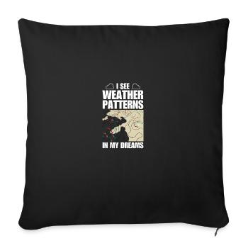 Meteorology pun for meteorologist I see - Sofa pillowcase 17,3'' x 17,3'' (45 x 45 cm) - black - Front