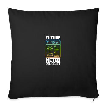 Meteorology pun for meteorologist - Sofa pillowcase 17,3'' x 17,3'' (45 x 45 cm) - black - Front
