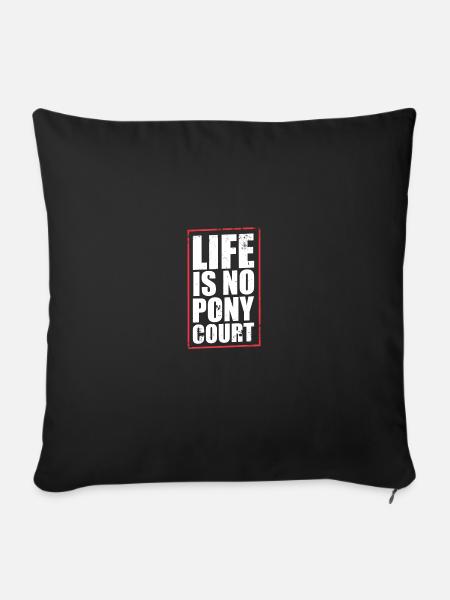Denglisch Spruch - Sofakissenbezug 45 x 45 cm - Schwarz
