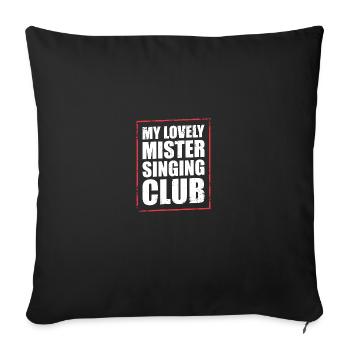 Denglisch Spruch - Sofakissenbezug 45 x 45 cm - Schwarz - Vorne