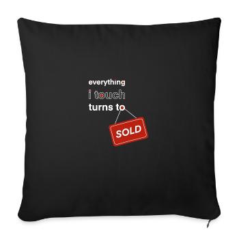 Broker Real Estate Agent Seller Gift - Sofa pillowcase 17,3'' x 17,3'' (45 x 45 cm) - black - Front