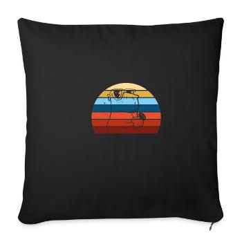Wasserschwein Capybara - Housse de coussin décorative 45 x 45 cm - noir - Devant