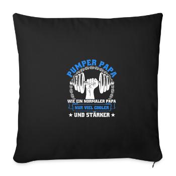 Pumper Dad Bodybuilding Bodybuilder Weight Training - Sofa pillowcase 17,3'' x 17,3'' (45 x 45 cm) - black - Front