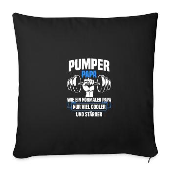 Pumper Dad Bodybuilding Bodybuilder Weight Training - Sofa pillowcase 17,3'' x 17,3'' (45 x 45 cm) - black - Front