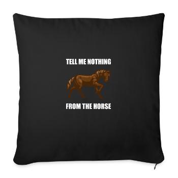 Denglish ne me dit rien du cheval - Housse de coussin décorative 45 x 45 cm - noir - Devant