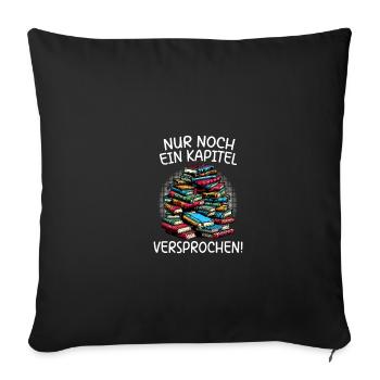 Buchliebhaber Bücher lesen Leseratte Bücherwurm - Sofakissenbezug 45 x 45 cm - Schwarz - Vorne