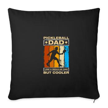 Pickleball Dad Funny Pickleball Player - Sofa pillowcase 17,3'' x 17,3'' (45 x 45 cm) - black - Front