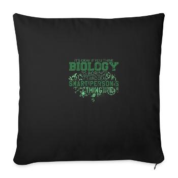 biology - Sofa pillowcase 17,3'' x 17,3'' (45 x 45 cm) - black - Front