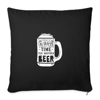 MORE BEER HISTORY DRINK GRILLING ALK MOTIF - Sofa pillowcase 17,3'' x 17,3'' (45 x 45 cm) - black - Front