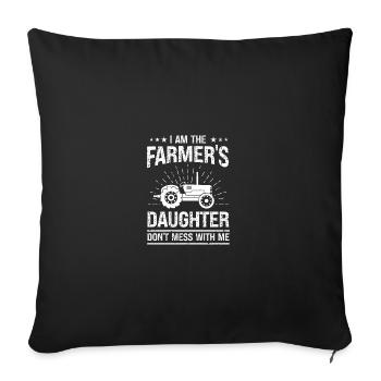 I'm the farmer's daughter, don't lie down - Sofa pillowcase 17,3'' x 17,3'' (45 x 45 cm) - black - Front