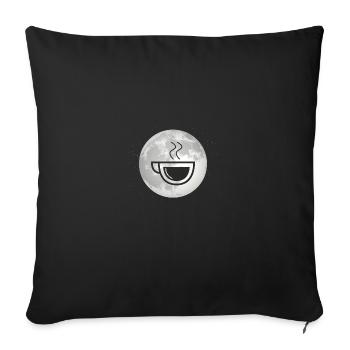 Vollmond - Kaffee - - Sofakissenbezug 45 x 45 cm - Schwarz - Vorne