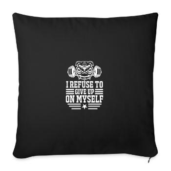 Je refuse de renoncer à moi-même - - Housse de coussin décorative 45 x 45 cm - noir - Devant