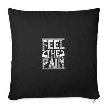 Feel the pain - - Sofa pillowcase 17,3'' x 17,3'' (45 x 45 cm) - black - Front