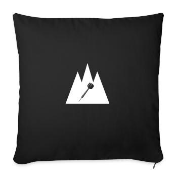 Triangle triple - fléchette - - Housse de coussin décorative 45 x 45 cm - noir - Devant