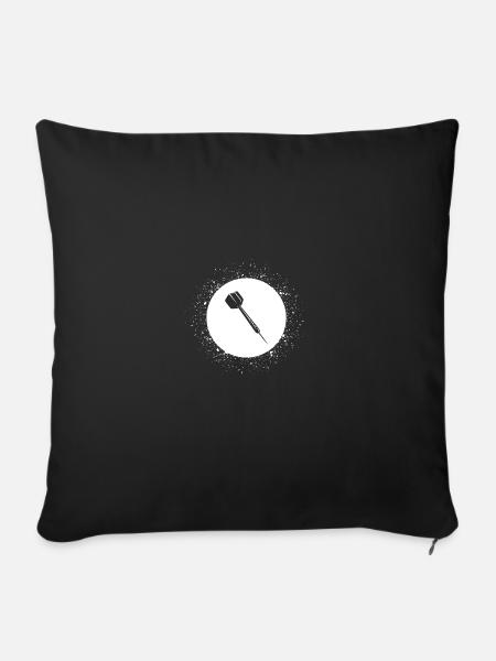 Funkelnder Kreis - Dart - - Sofakissenbezug 45 x 45 cm - Schwarz