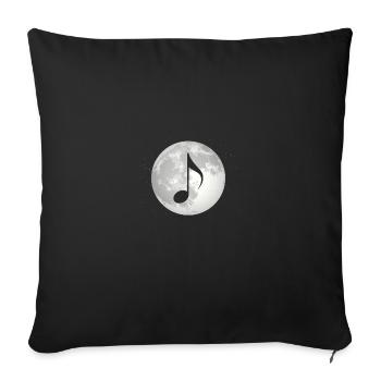 Vollmond - Musik - - Sofakissenbezug 45 x 45 cm - Schwarz - Vorne