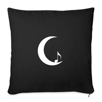 Crescent Moon - Music - Sofa pillowcase 17,3'' x 17,3'' (45 x 45 cm) - black - Front