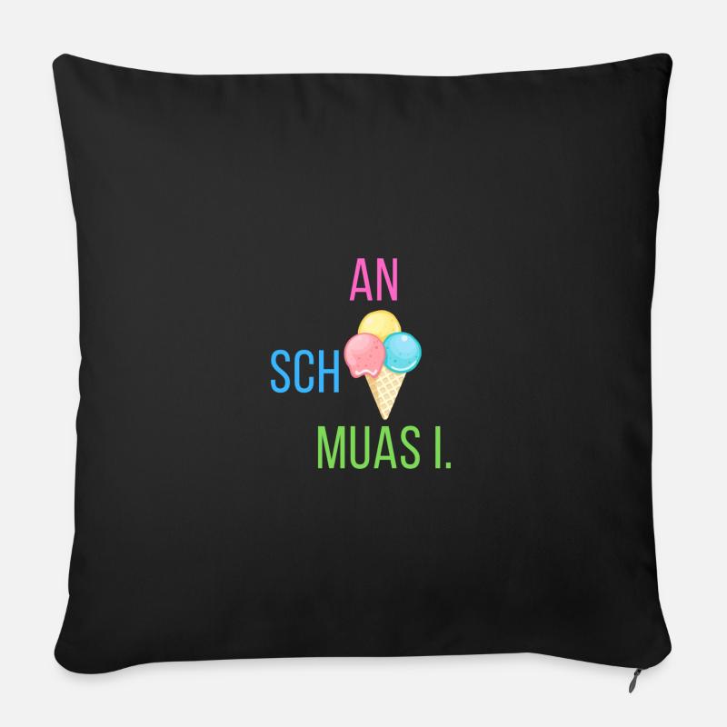 An scheiß muas i - Statement - Sofakissenbezug 45 x 45 cm - Schwarz