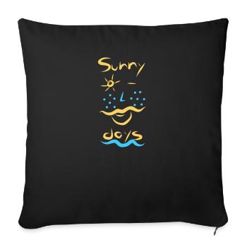 Sunny Days - Sofa pillowcase 17,3'' x 17,3'' (45 x 45 cm) - black - Front