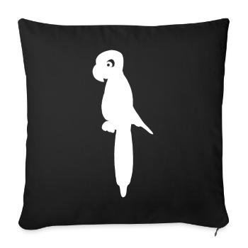 oberteil vögel, papageien silhouette - Sofakissenbezug 45 x 45 cm - Schwarz - Vorne