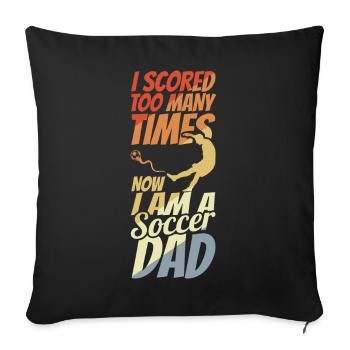 Soccer Dad - Sofa pillowcase 17,3'' x 17,3'' (45 x 45 cm) - black - Front