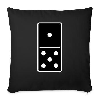 DOMINO STONE 1:5 - VARIABLE COLOR - VECTOR DESIGN! - Sofakissenbezug 45 x 45 cm - Schwarz - Vorne