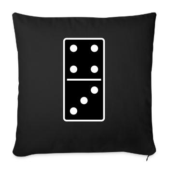 DOMINO STONE 4: 3 - VARIABLE COLOR - VECTOR DESIGN! - Sofa pillowcase 17,3'' x 17,3'' (45 x 45 cm) - black - Front