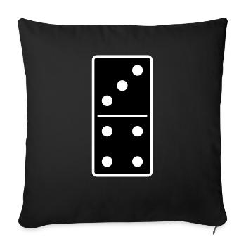 DOMINO STONE 3:4 - VARIABLE COLOR - VECTOR DESIGN! - Sofakissenbezug 45 x 45 cm - Schwarz - Vorne