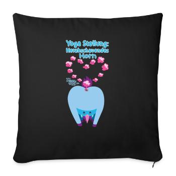 Yoga Stellung Einhorn - Sofakissenbezug 45 x 45 cm - Schwarz - Vorne