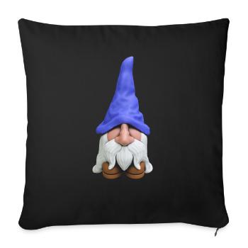 Gnomes drôles de Noël - Housse de coussin décorative 45 x 45 cm - noir - Devant