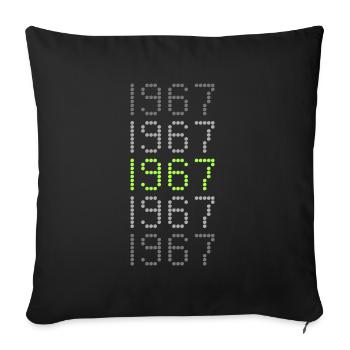 Witzig 1967 - Housse de coussin décorative 45 x 45 cm - noir - Devant