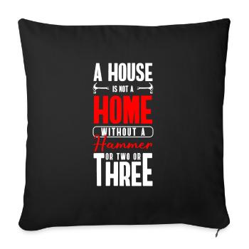 Métier de l’outillage Chantier - Housse de coussin décorative 45 x 45 cm - noir - Devant