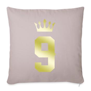 9 Number crown - Sofa pillowcase 17,3'' x 17,3'' (45 x 45 cm) - light taupe - Front