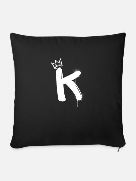 K - Sofakissenbezug 45 x 45 cm - Schwarz
