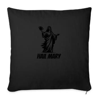 Hail Mary Football - Sofa pillowcase 17,3'' x 17,3'' (45 x 45 cm) - black - Front