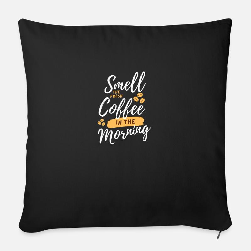 Kaffee | Kaffee - Sofakissenbezug 45 x 45 cm - Schwarz