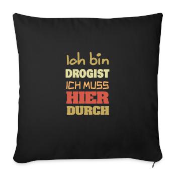 Drogist - Sofakissenbezug 45 x 45 cm - Schwarz - Vorne