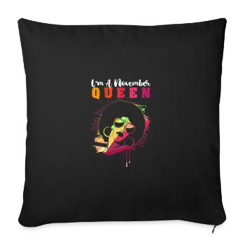 Signe du zodiaque Scorpion - Housse de coussin décorative 45 x 45 cm - noir - Devant