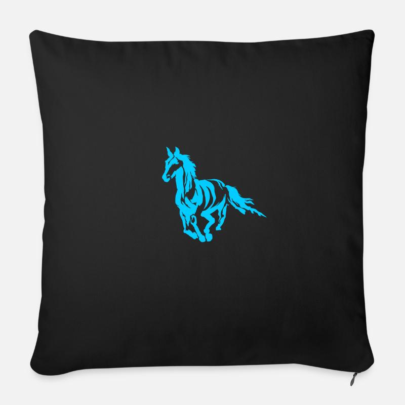 Hengst - Premium Design - Sofakissenbezug 45 x 45 cm - Schwarz