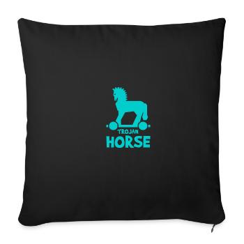 Trojan Horse - Premium Design - Housse de coussin décorative 45 x 45 cm - noir - Devant