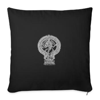 Dieu Shiva danse Bouddha Om Ganesha GOA danse Psy - Housse de coussin décorative 45 x 45 cm - noir - Devant