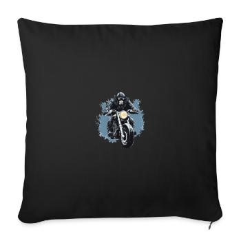 Motorcycle Biker Gorilla - Sofa pillowcase 17,3'' x 17,3'' (45 x 45 cm) - black - Front